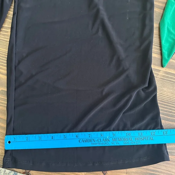 Women’s Tash + Sophie Green Black Sleeveless Cropped Jumpsuit Size L Colorblock - Picture 9 of 11